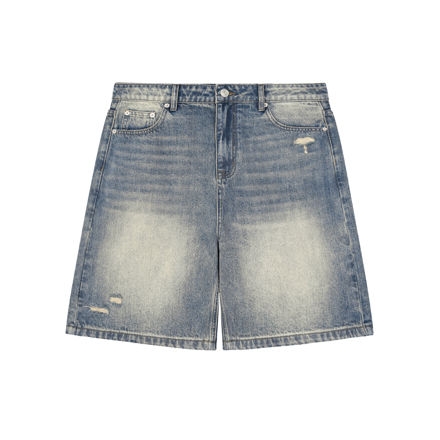 SALT FADE JORTS - Faded Distressed Baggy Denim Shorts