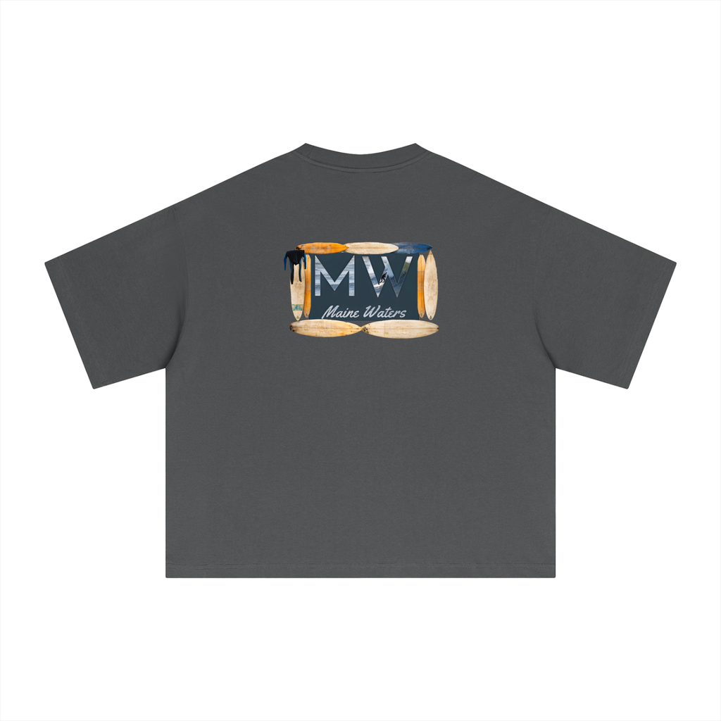 SURF CHECK TEE - Boxy/Cropped T-Shirt