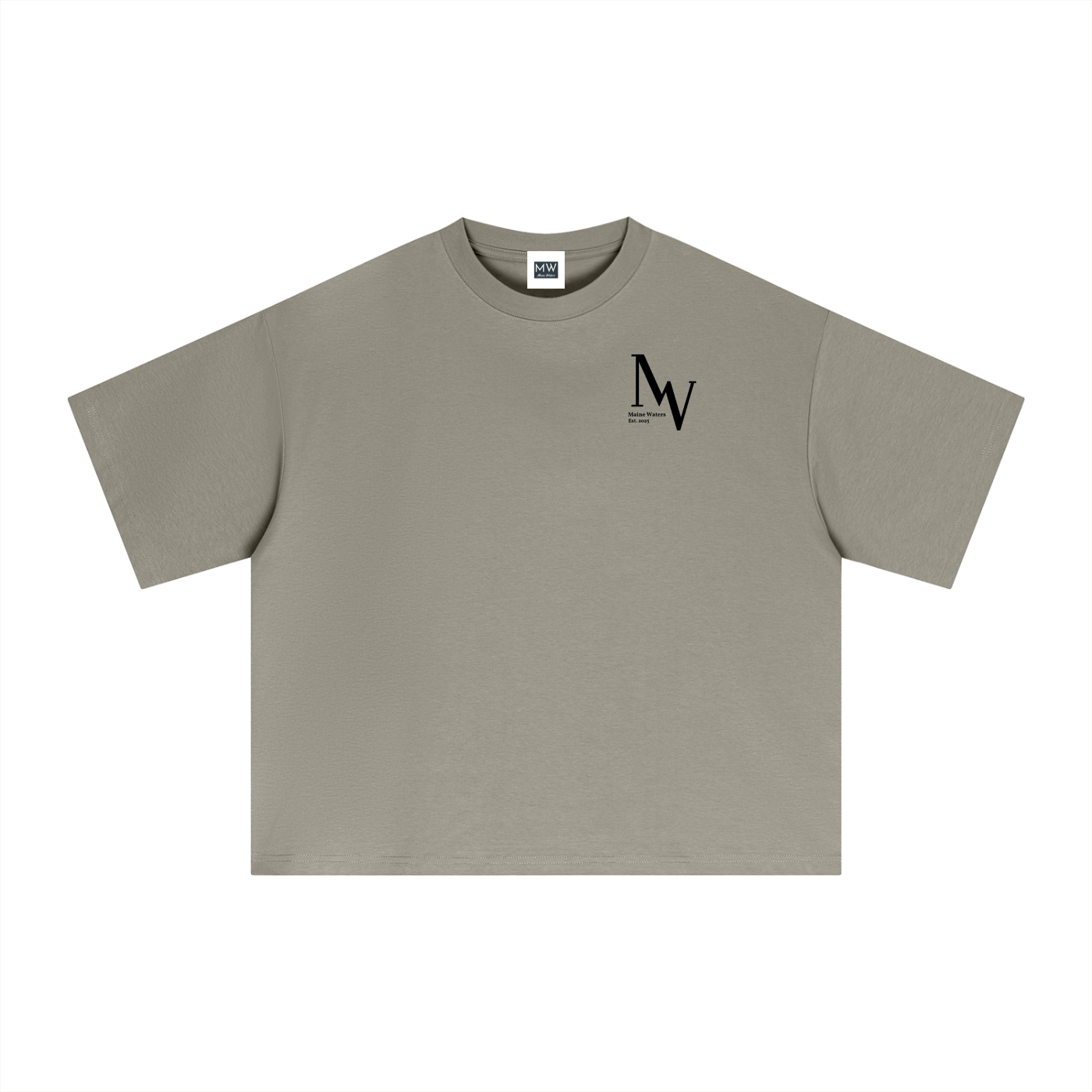 SURF CHECK TEE - Boxy/Cropped T-Shirt