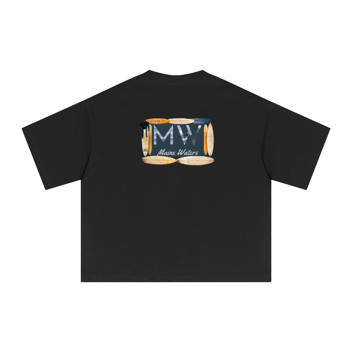SURF CHECK TEE - Boxy/Cropped T-Shirt