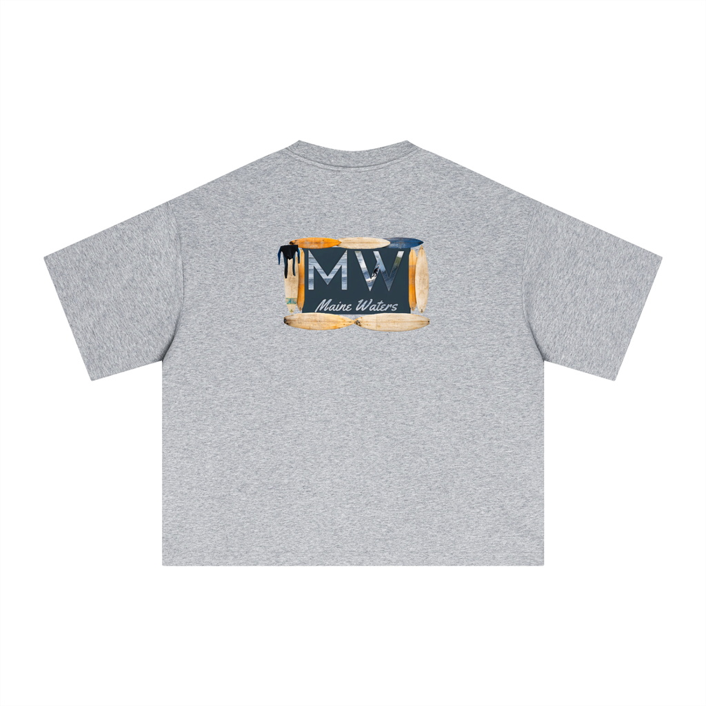 SURF CHECK TEE - Boxy/Cropped T-Shirt