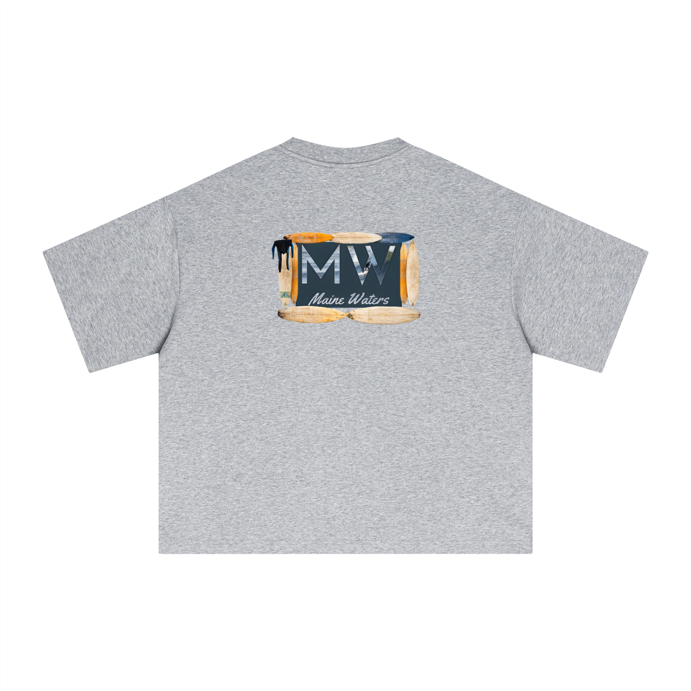 SURF CHECK TEE - Boxy/Cropped T-Shirt