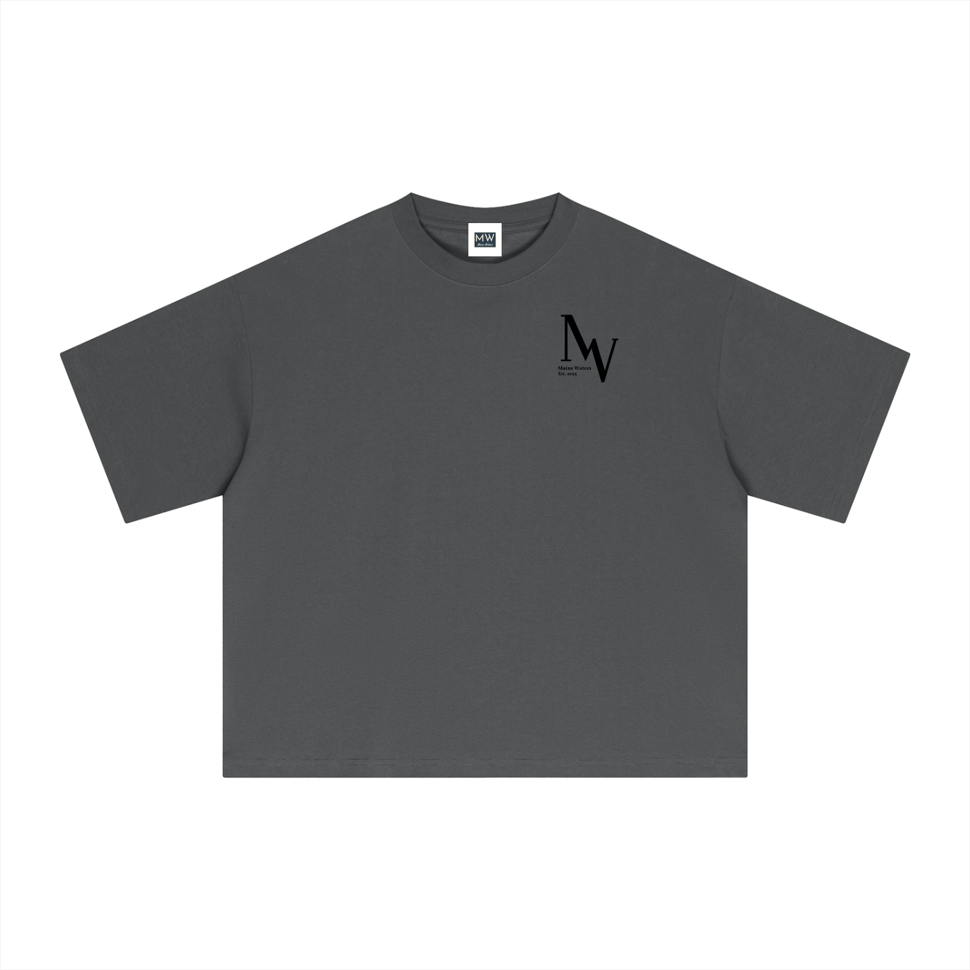 SURF CHECK TEE - Boxy/Cropped T-Shirt