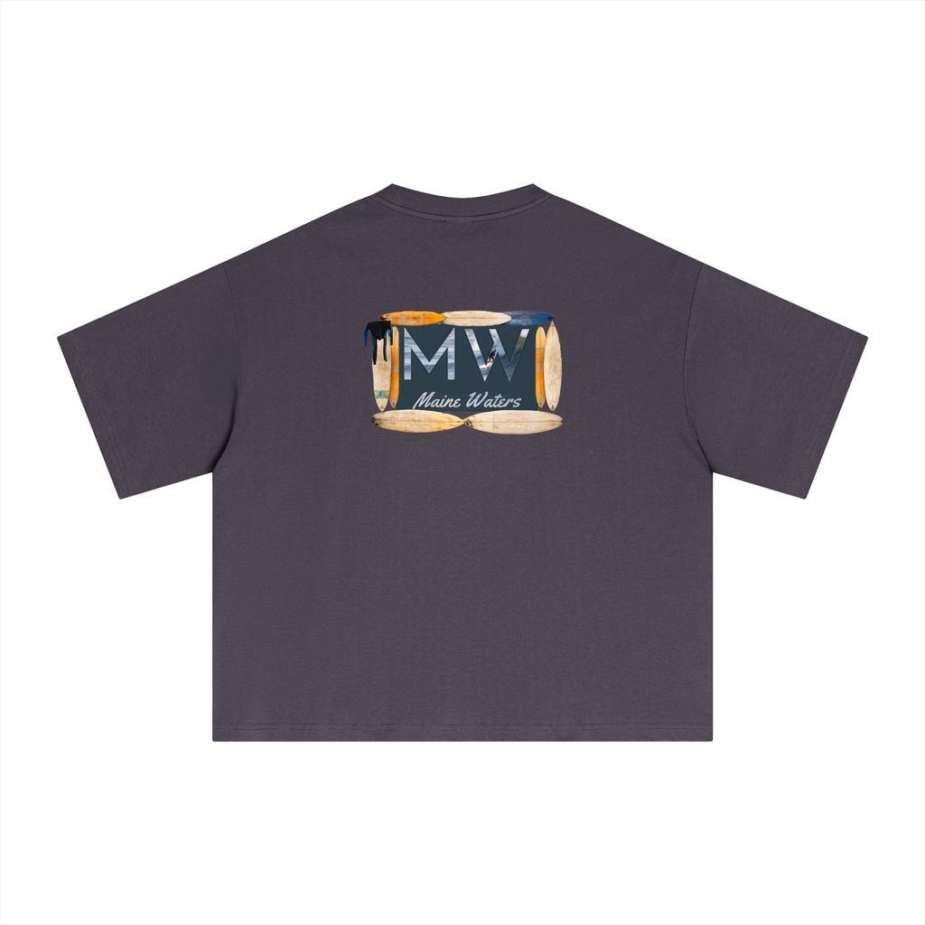 SURF CHECK TEE - Boxy/Cropped T-Shirt
