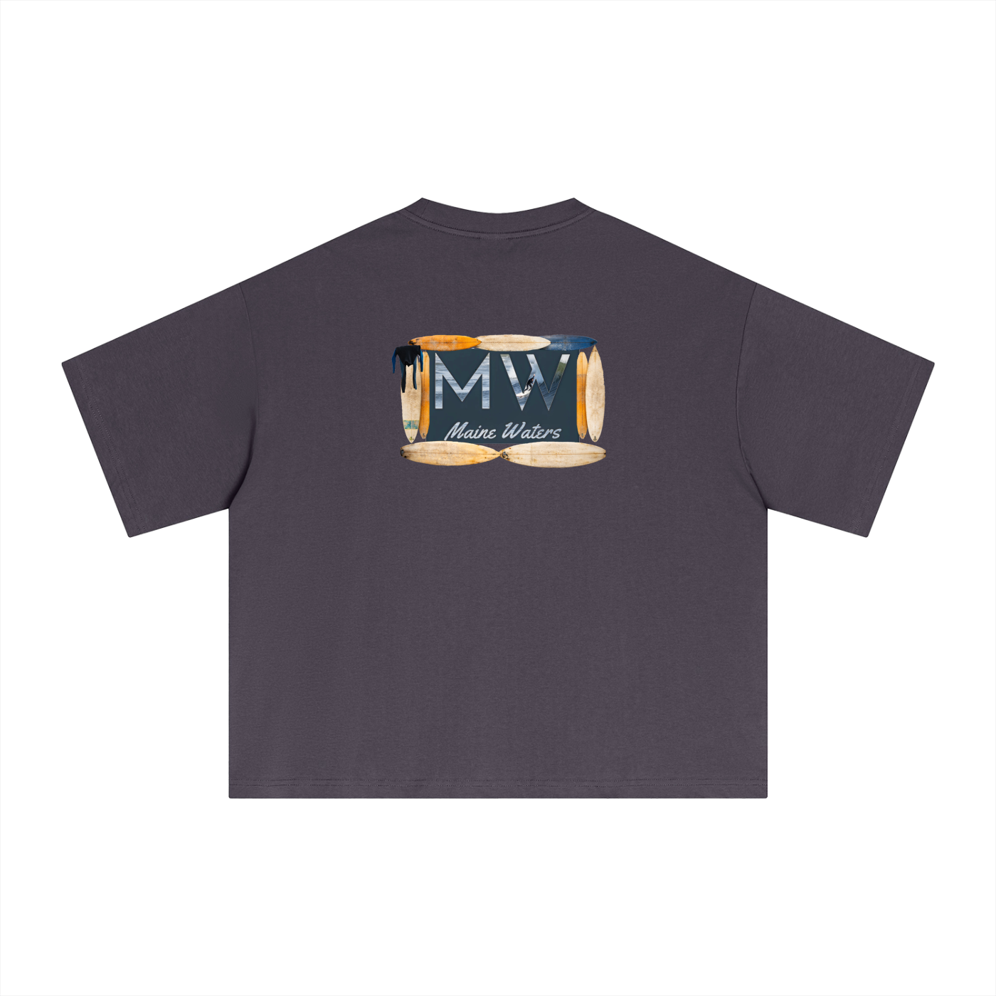 SURF CHECK TEE - Boxy/Cropped T-Shirt