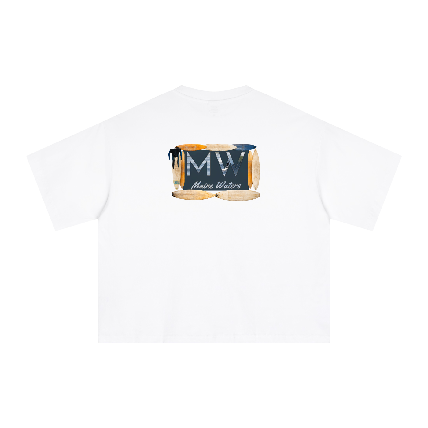 SURF CHECK TEE - Boxy/Cropped T-Shirt