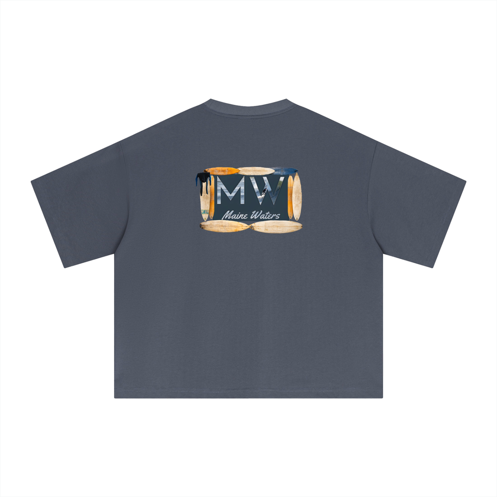 SURF CHECK TEE - Boxy/Cropped T-Shirt