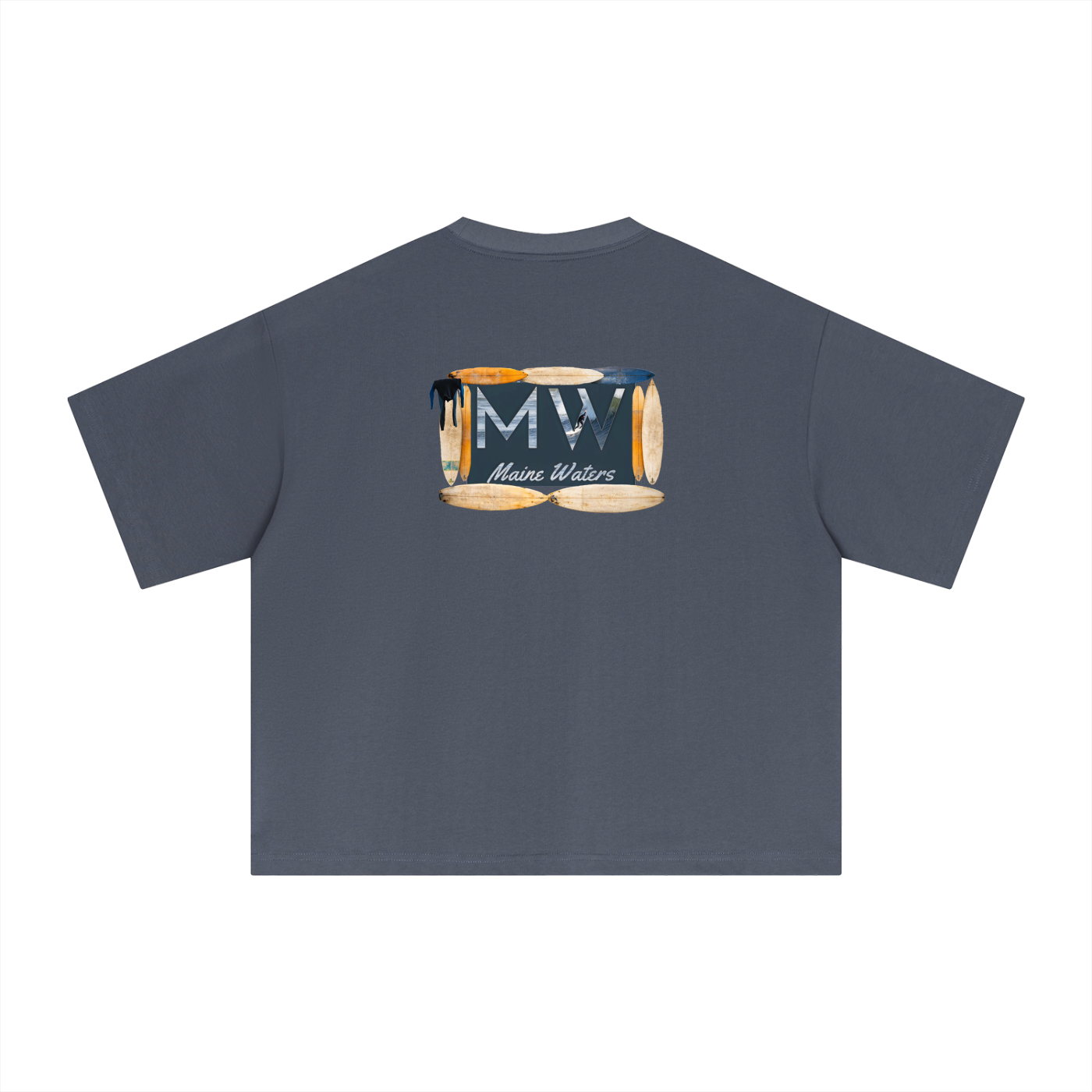 SURF CHECK TEE - Boxy/Cropped T-Shirt
