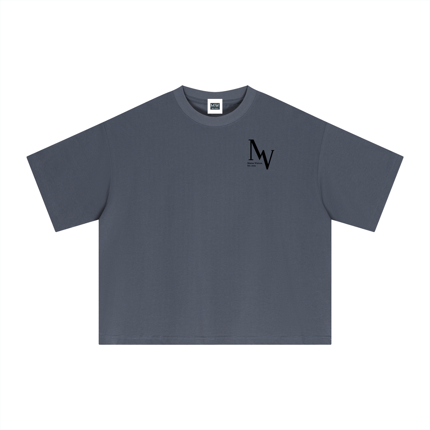 SURF CHECK TEE - Boxy/Cropped T-Shirt