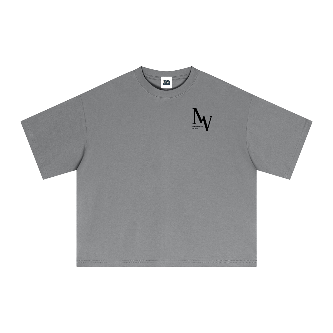 SURF CHECK TEE - Boxy/Cropped T-Shirt