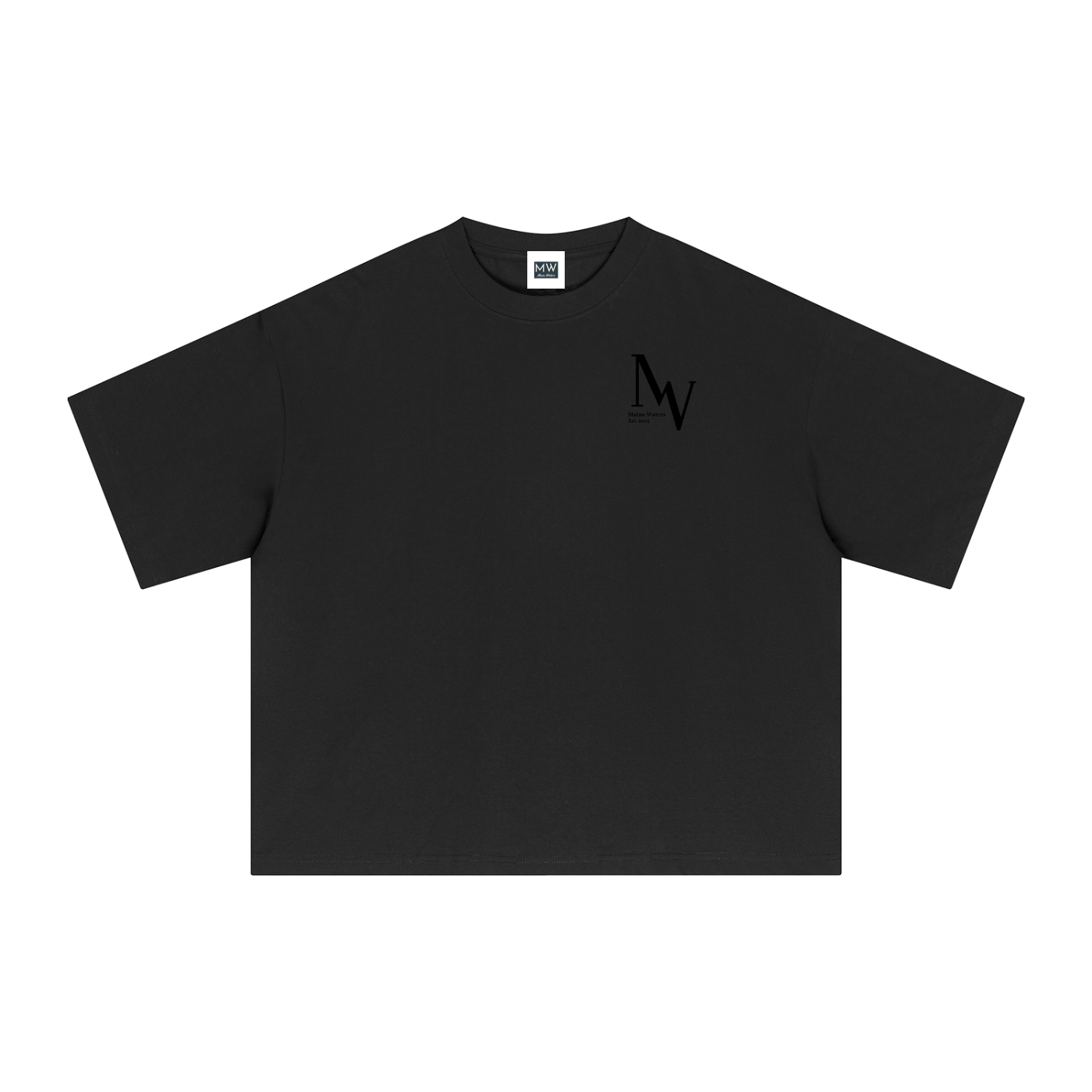 SURF CHECK TEE - Boxy/Cropped T-Shirt