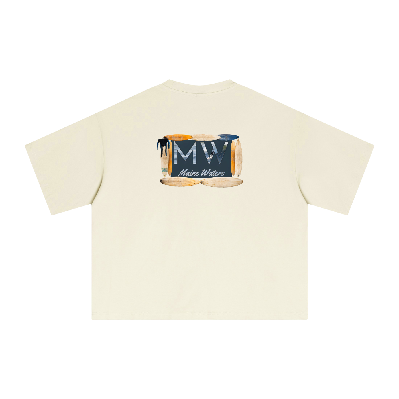 SURF CHECK TEE - Boxy/Cropped T-Shirt