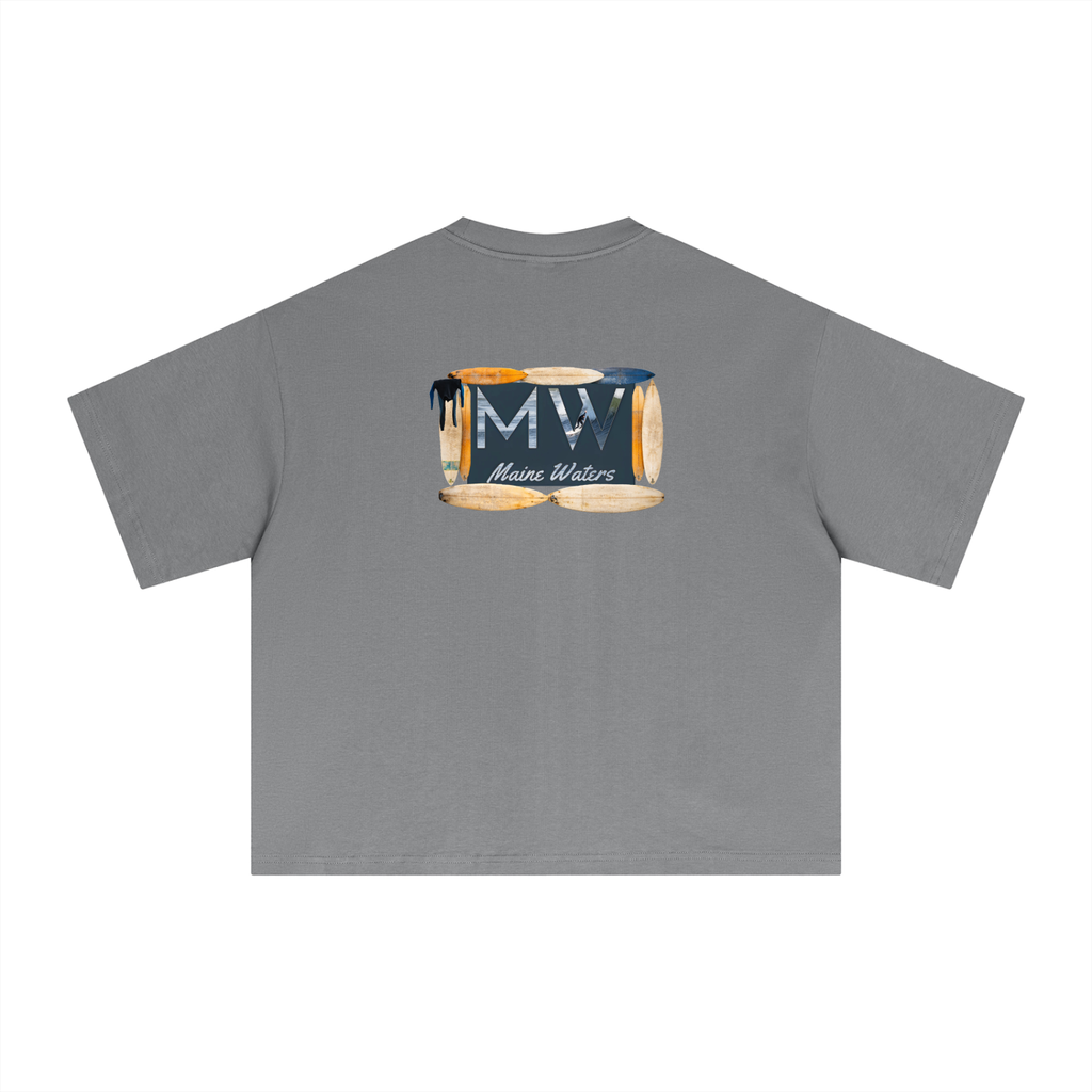 SURF CHECK TEE - Boxy/Cropped T-Shirt