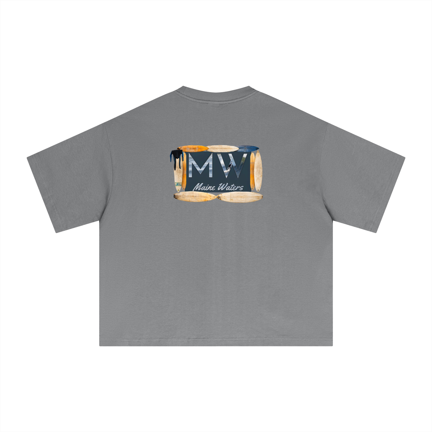 SURF CHECK TEE - Boxy/Cropped T-Shirt