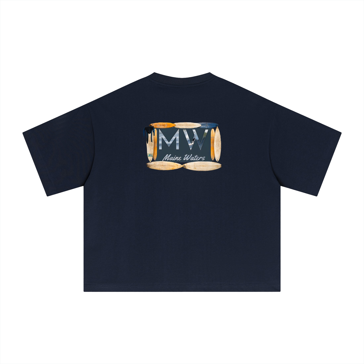 SURF CHECK TEE - Boxy/Cropped T-Shirt