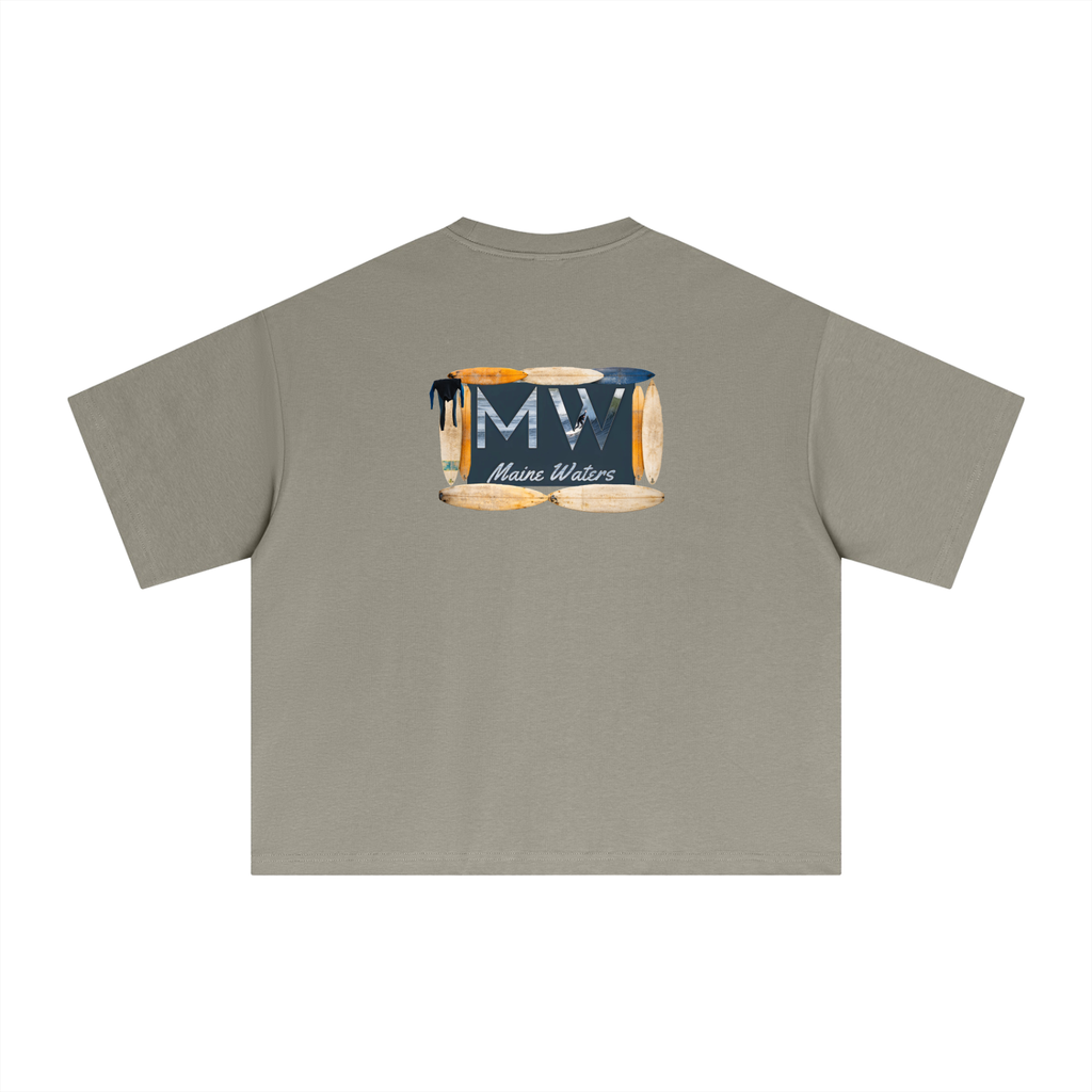 SURF CHECK TEE - Boxy/Cropped T-Shirt